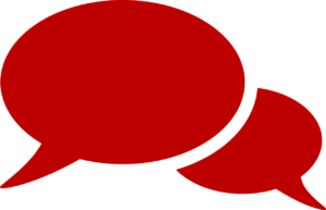 Two speech bubbles