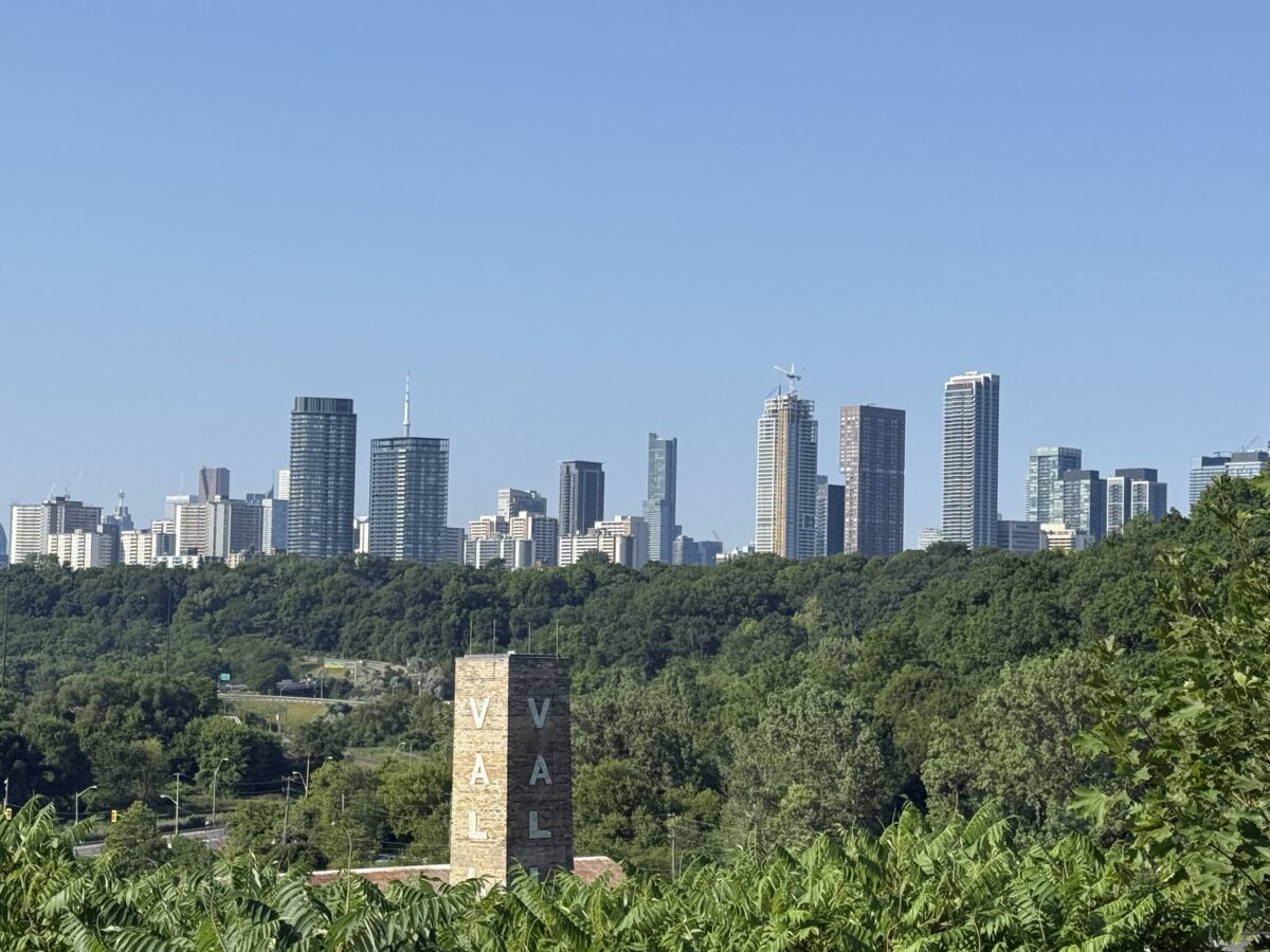A view of downtown Toronto from the top of the Don Valley Brickworks